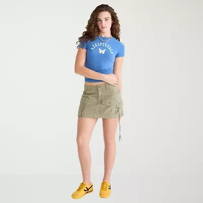 AEROPOSTALE Womens Juniors Crew Neck Short Sleeve Regular Fit Graphic T-Shirt