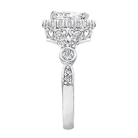 Womens 2 CT. T.W. Cubic Zirconia Sterling Silver Heart Engagement Ring