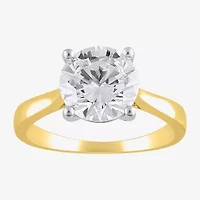H-I / Si2) Womens / CT. Lab Grown White Diamond 14K Gold Round Solitaire Engagement Ring