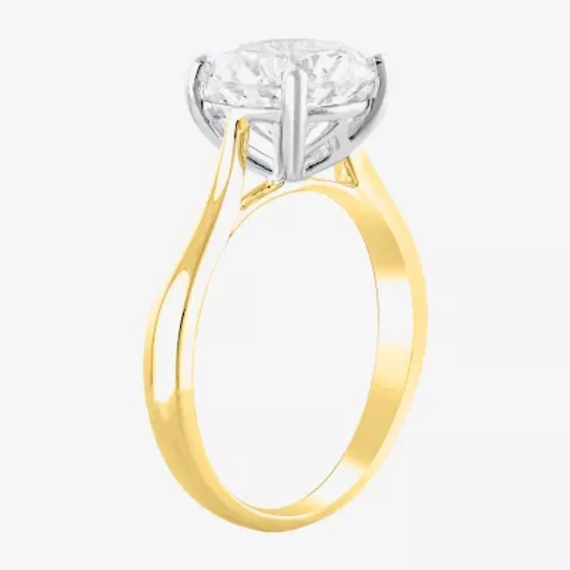 H-I / Si2) Womens / CT. Lab Grown White Diamond 14K Gold Round Solitaire Engagement Ring
