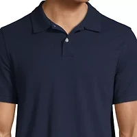 St. John's Bay Premium Stretch Mens Classic Fit Short Sleeve Polo Shirt