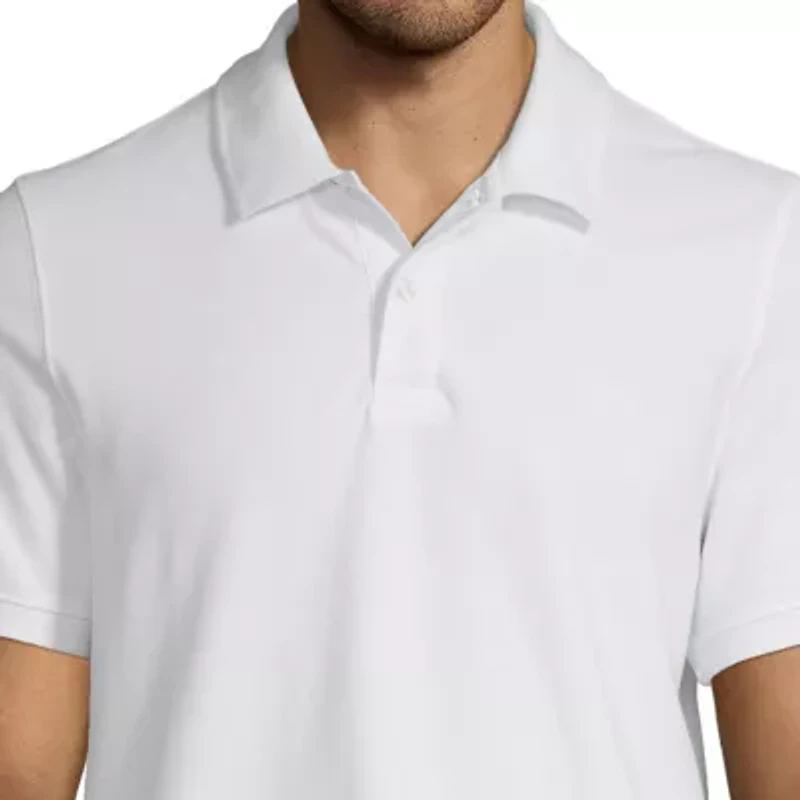 St. John's Bay Premium Stretch Mens Classic Fit Short Sleeve Polo Shirt