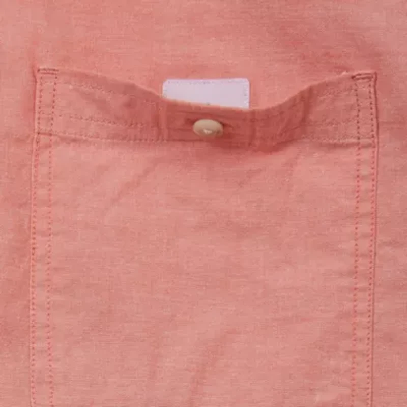 mutual weave Mens Easy-on + Easy-off Short Sleeve Classic Fit Big and Tall Button-Down Shirt