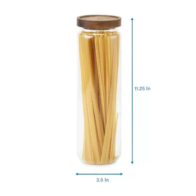 Home Expressions Acacia And Glass Canister
