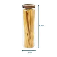 Home Expressions Acacia And Glass Canister