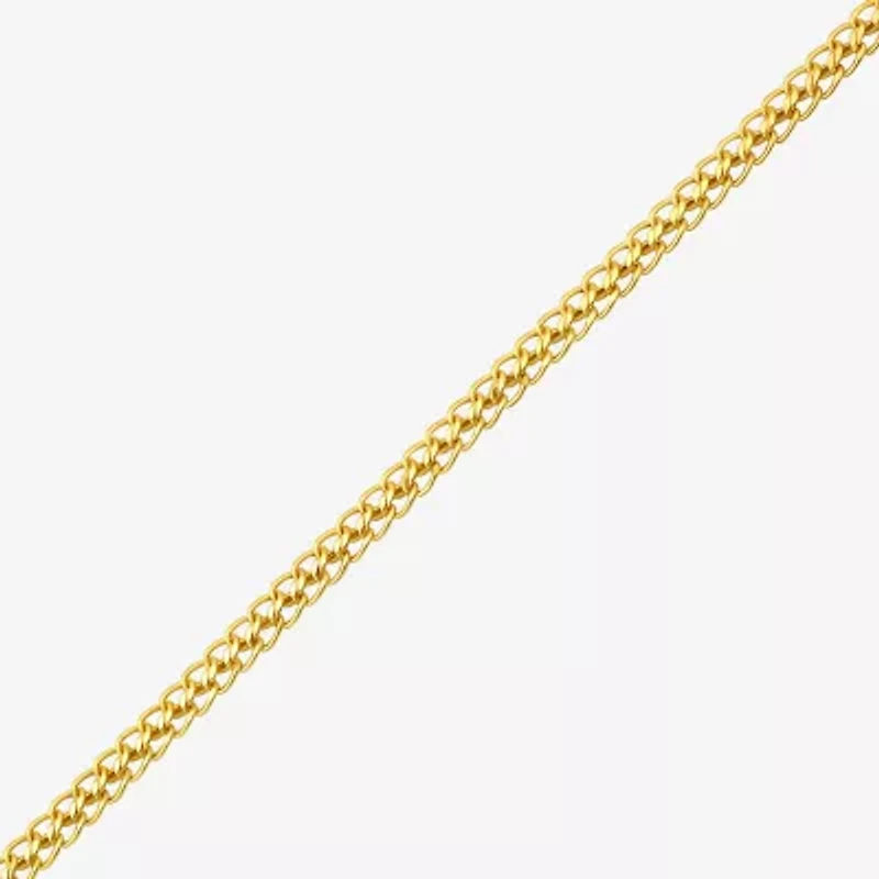 Made in Italy Womens 10K Gold 20 Inch Link Chain Necklace