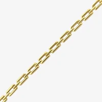 Womens 14K Gold 7.25 Inch Semisolid Link Chain Bracelet