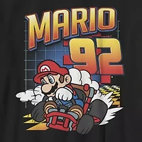 Little & Big Kid Boys Crew Neck Short Sleeve Slim Fit Super Mario Graphic T-Shirt
