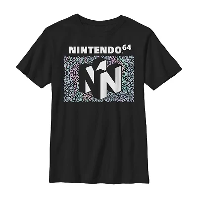 Little & Big Kid Boys Crew Neck Short Sleeve Regular Fit Nintendo Graphic T-Shirt