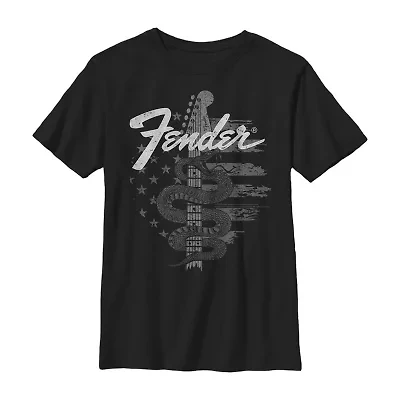 Fender Little & Big Kid Boys Crew Neck Short Sleeve Regular Fit Graphic T-Shirt