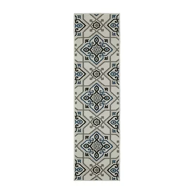 Covington Home Trieste Star Medallion Indoor Outdoor Rectangular Runner