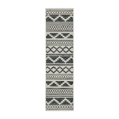 Covington Home Trieste Tribal Geometric Indoor Outdoor Rectangular Runner
