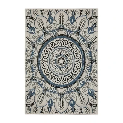 Covington Home Trieste Boho Medallion Indoor Outdoor Rectangular Area Rug