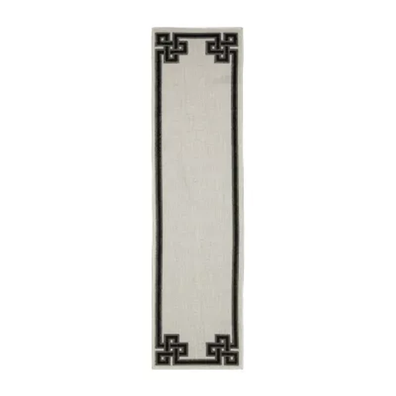 Covington Home Trieste Classic Bordered Indoor Outdoor Rectangular Runner