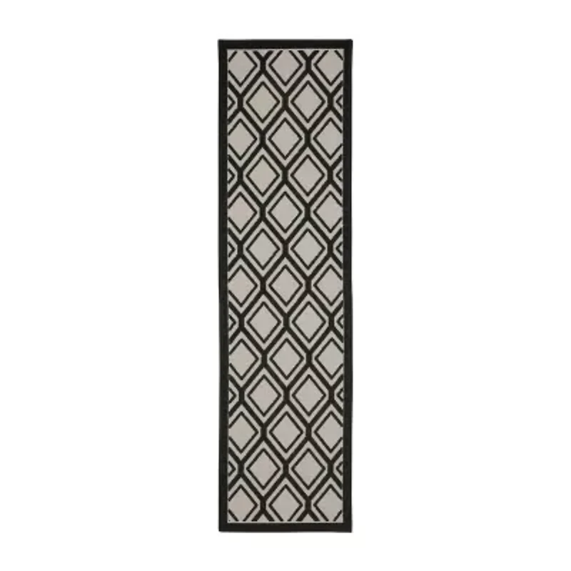Covington Home Trieste Dble Diamond Indoor Outdoor Rectangular Runner