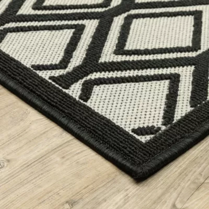 Covington Home Trieste Double Diamond Indoor Outdoor Rectangular Area Rug