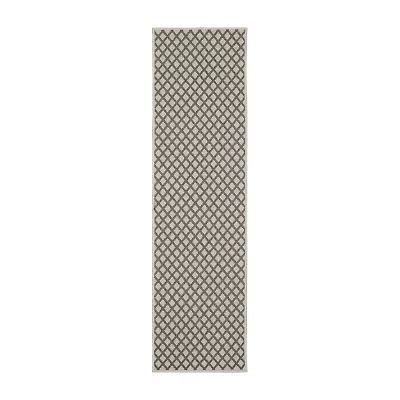 Covington Home Trieste Lattice Diamond Indoor Outdoor Rectangular Runner
