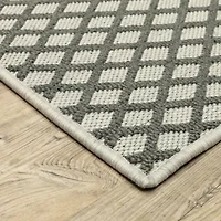 Covington Home Trieste Lattice Diamond Indoor Outdoor Rectangular Runner
