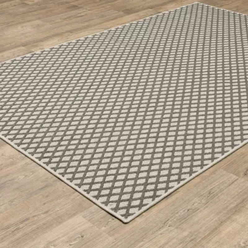 Covington Home Trieste Lattice Diamond Indoor Outdoor Rectangular Area Rug