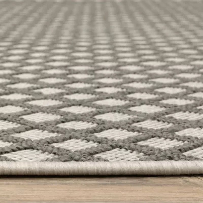 Covington Home Trieste Lattice Diamond Indoor Outdoor Rectangular Area Rug