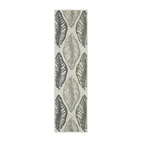 Covington Home Trieste Tropical Leaf Indoor Outdoor Rectangular Runner