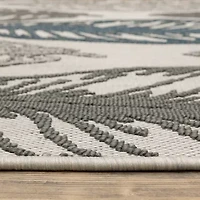 Covington Home Trieste Tropical Leaf Indoor Outdoor Rectangular Area Rug