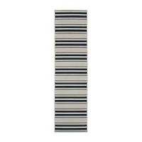 Covington Home Trieste Class Stripe Indoor Outdoor Rectangular Runner