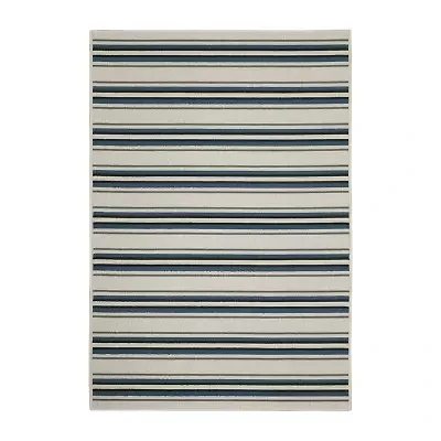Covington Home Trieste Class Stripe Indoor Outdoor Rectangular Area Rug