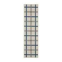 Covington Home Trieste Preppy Plaid Indoor Outdoor Rectangular Runner