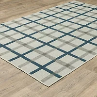 Covington Home Trieste Preppy Plaid Indoor Outdoor Rectangular Area Rug