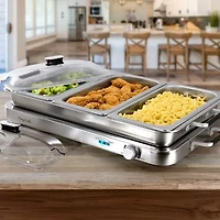 MegaChef Electric Triple 2.63 Quart Buffet Server