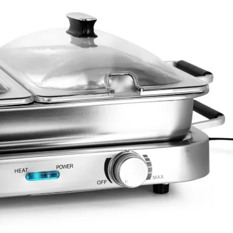 MegaChef Electric Triple 2.63 Quart Buffet Server