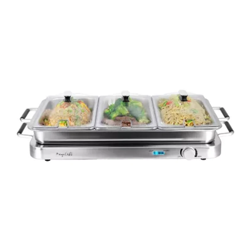 MegaChef Electric Triple 2.63 Quart Buffet Server