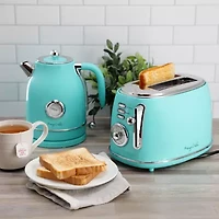 MegaChef 1.7-Quart Electric Kettle and 2-Slice Toaster Combo Set