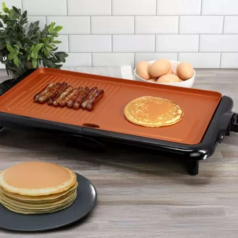 Megachef 19in. Electric Grill/Griddle with Copper Coating