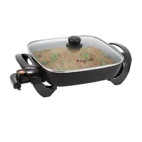 Megachef 12in. Black Electric Skillet