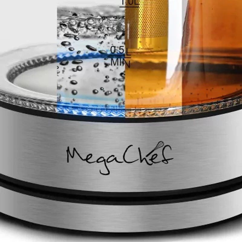 MegaChef 7-Cup Stainless Steel Electric Kettle