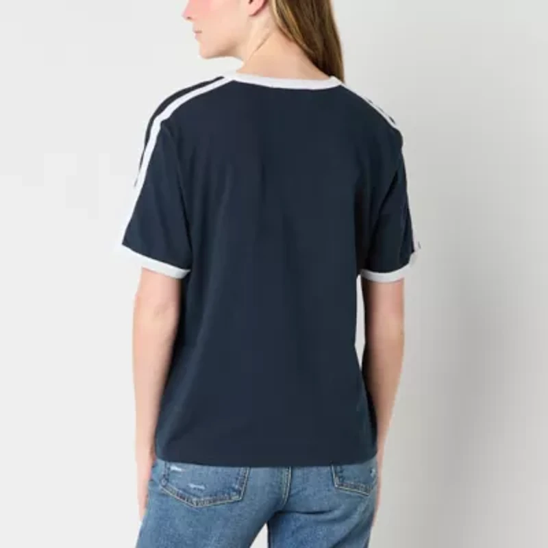 Los Angeles California 98 Ringer Boyfriend Womens Crew Neck Short Sleeve Loose Fit Juniors Graphic T-Shirt