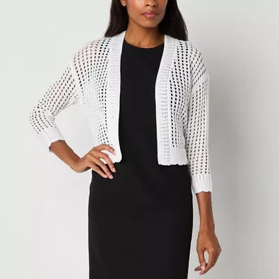 Perceptions Womens 3/4 Sleeve Shrug