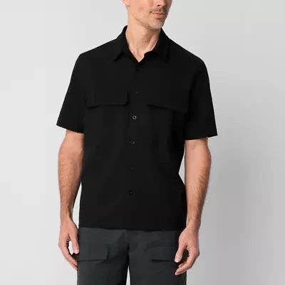 Stylus Mens Short Sleeve Regular Fit Button-Down Shirt