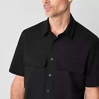 Stylus Mens Short Sleeve Regular Fit Button-Down Shirt