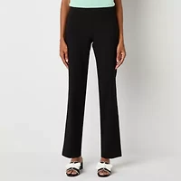 Liz Claiborne Lisa Womens Adaptive Seated Wear Straight Mid Rise Pull-On Pant