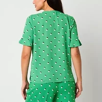 Liz Claiborne Womens V Neck Short Sleeve Blouse