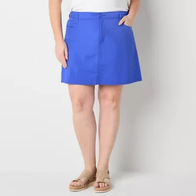 St. John's Bay Womens Mid Rise-Plus Skort
