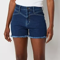 a.n.a Womens Highest Rise Front Yoke Denim Short