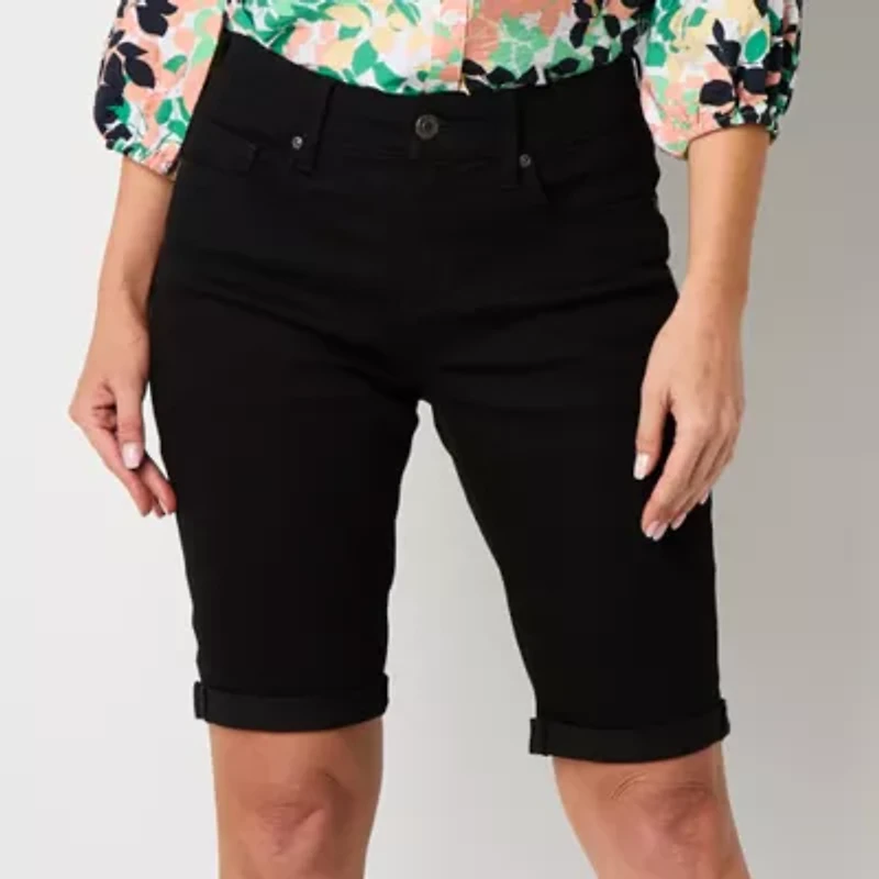 St. John's Bay Womens 11" Mid Rise Bermuda Short