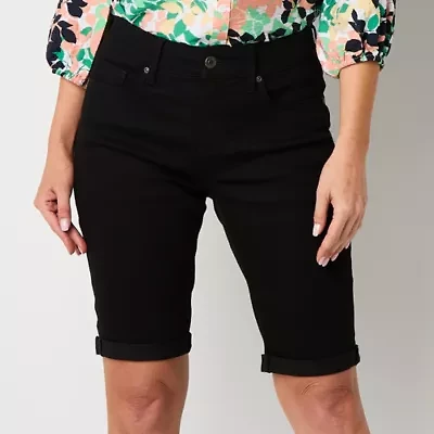 St. John's Bay Womens 11" Mid Rise Bermuda Short