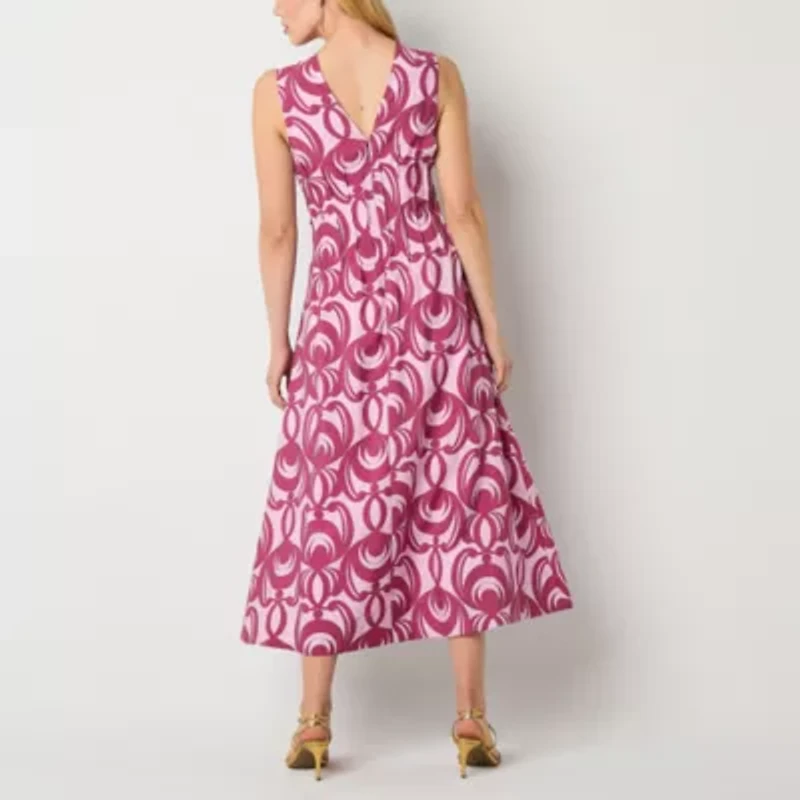 Worthington Womens Short Sleeve Maxi Dress