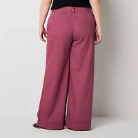 a.n.a Plus Soft Drape Womens High Rise Wide Leg Jean