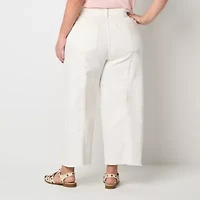 a.n.a - Plus Soft Drape Womens High Rise Wide Leg Jean